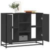 Schwarze Kommode Sevasti 92x35x76cm (Holz)