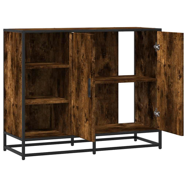Sideboard Hollo aus Räuchereiche 92x35x76cm (Holz)