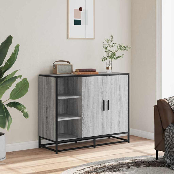 Graues Sideboard Hollo 92x35x76cm (Holz)