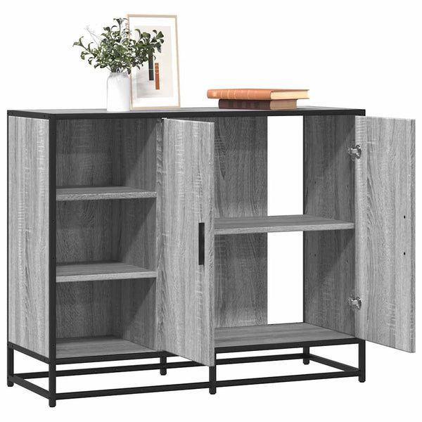Graues Sideboard Hollo 92x35x76cm (Holz)