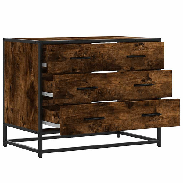 Savustettu tammi laatikkokaappi Erdenta 70x41x56cm (engineered wood)