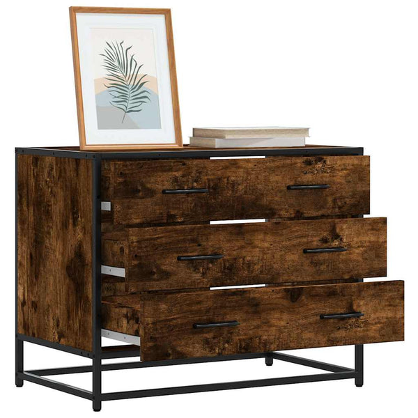Savustettu tammi laatikkokaappi Erdenta 70x41x56cm (engineered wood)