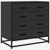 Schwarze Kommode Cohut 70x41x70cm (Holz)