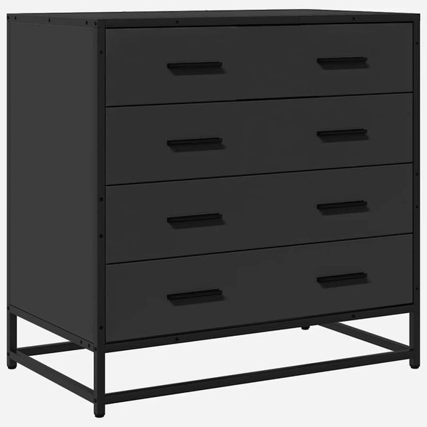 Schwarze Kommode Cohut 70x41x70cm (Holz)