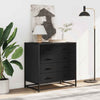 Schwarze Kommode Cohut 70x41x70cm (Holz)