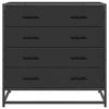 Schwarze Kommode Cohut 70x41x70cm (Holz)