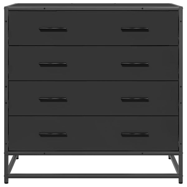 Schwarze Kommode Cohut 70x41x70cm (Holz)