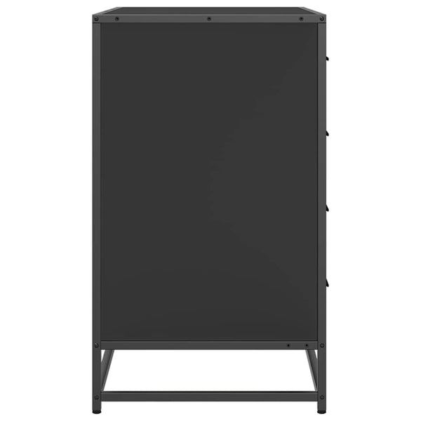 Schwarze Kommode Cohut 70x41x70cm (Holz)