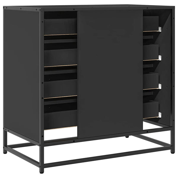 Schwarze Kommode Cohut 70x41x70cm (Holz)