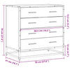 Schwarze Kommode Cohut 70x41x70cm (Holz)