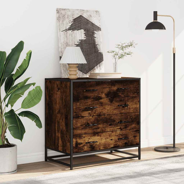Savustettu tammi laatikkokaappi Cohut 70x41x70cm (engineered wood)