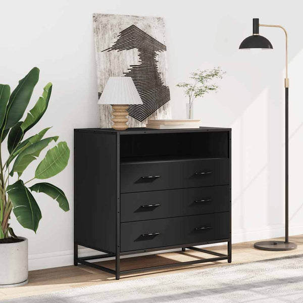 Schwarze Kommode Duliga 70x41x70cm (Holz)