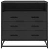 Schwarze Kommode Duliga 70x41x70cm (Holz)