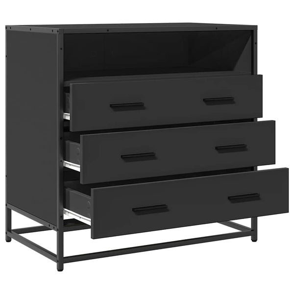Schwarze Kommode Duliga 70x41x70cm (Holz)
