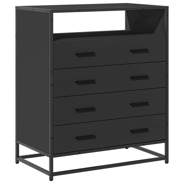 Schwarze Kommode Surchea 70x41x83,5cm (Holz)