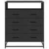 Schwarze Kommode Surchea 70x41x83,5cm (Holz)