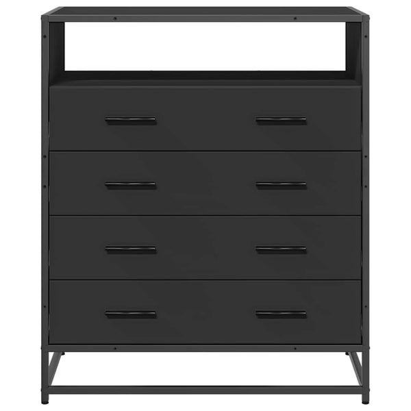 Schwarze Kommode Surchea 70x41x83,5cm (Holz)