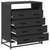 Schwarze Kommode Surchea 70x41x83,5cm (Holz)
