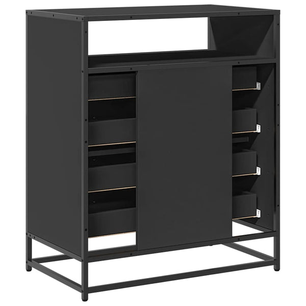 Schwarze Kommode Surchea 70x41x83,5cm (Holz)