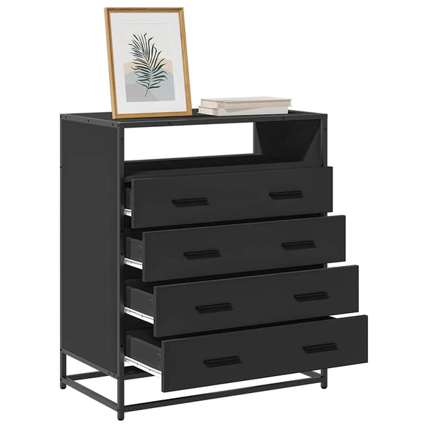 Schwarze Kommode Surchea 70x41x83,5cm (Holz)