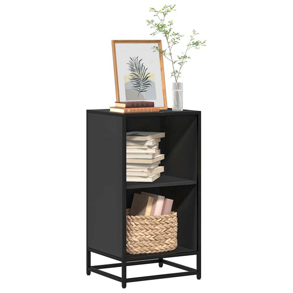 Schwarzes Bücherregal Adalber 40x35x76cm (Spanplatte)