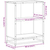 Schwarzes Bücherregal Adalber 60x30x71,5cm (Spanplatte)