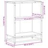 Brauner Bücherschrank Adalber 60x35x76cm (Eichen-Holzwerkstoff)
