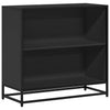 Schwarzes Bücherregal Adalber 80,5x35x76cm (Spanplatte)