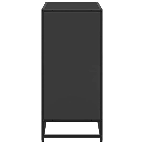 Schwarzes Bücherregal Adalber 80,5x35x76cm (Spanplatte)