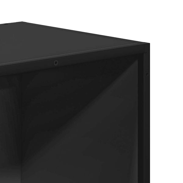 Schwarzes Bücherregal Adalber 80,5x35x76cm (Spanplatte)
