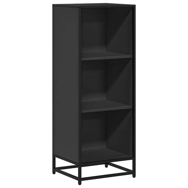 Schwarzes Bücherregal Adalber 40x35x107,5cm (Holzwerkstoff)