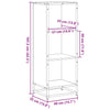 Schwarzes Bücherregal Adalber 40x35x107,5cm (Holzwerkstoff)