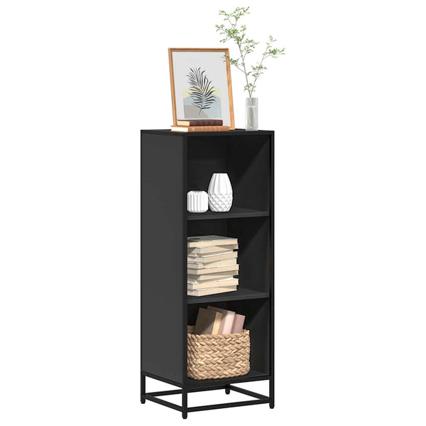 Schwarzes Bücherregal Adalber 40x35x107,5cm (Holzwerkstoff)