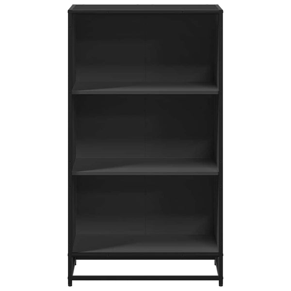 Schwarzes Bücherregal Adalber 60x35x107,5cm (Holzwerkstoff)