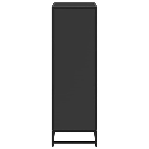 Schwarzes Bücherregal Adalber 60x35x107,5cm (Holzwerkstoff)