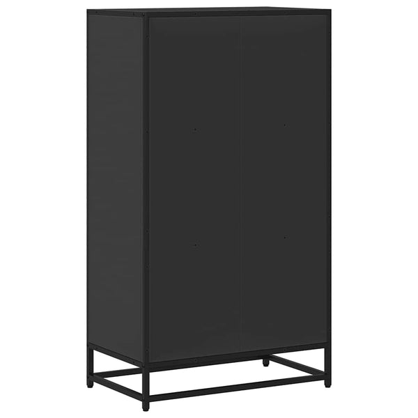Schwarzes Bücherregal Adalber 60x35x107,5cm (Holzwerkstoff)