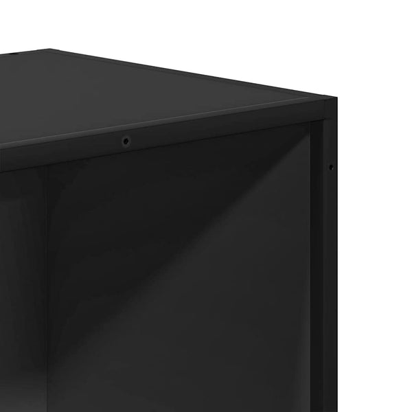 Schwarzes Bücherregal Adalber 60x35x107,5cm (Holzwerkstoff)