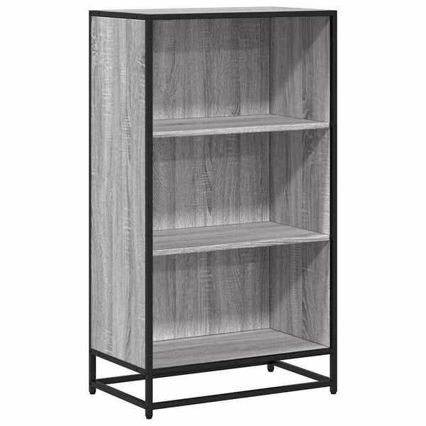 Graues Bücherregal Adalber 60x35x107,5cm (Holzwerkstoff)