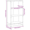 Brauner Bücherschrank Adalber 60x35x107,5cm (technisch hergestelltes Eichenholz)