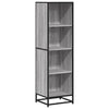Graues Bücherregal Adalber 40x35x139cm (Holzwerkstoff)