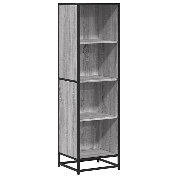 Graues Bücherregal Adalber 40x35x139cm (Holzwerkstoff)