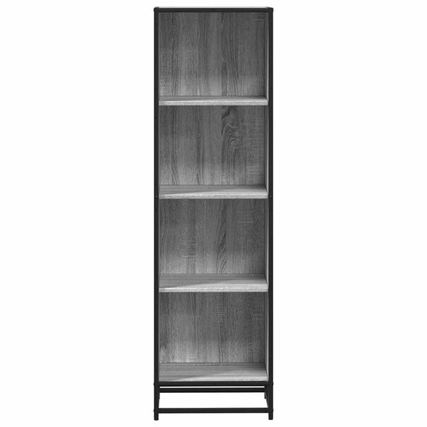 Graues Bücherregal Adalber 40x35x139cm (Holzwerkstoff)
