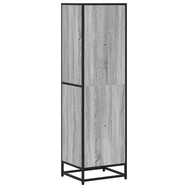Graues Bücherregal Adalber 40x35x139cm (Holzwerkstoff)