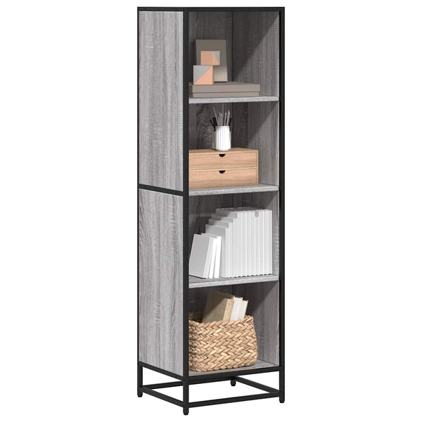 Graues Bücherregal Adalber 40x35x139cm (Holzwerkstoff)