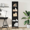 Schwarzes Bücherregal Adalber 40x35x170,5cm (Holzwerkstoff)