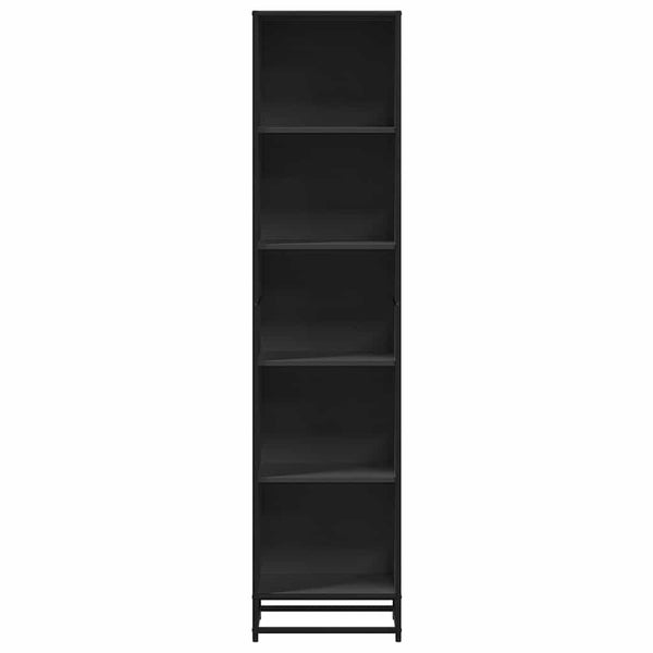 Schwarzes Bücherregal Adalber 40x35x170,5cm (Holzwerkstoff)