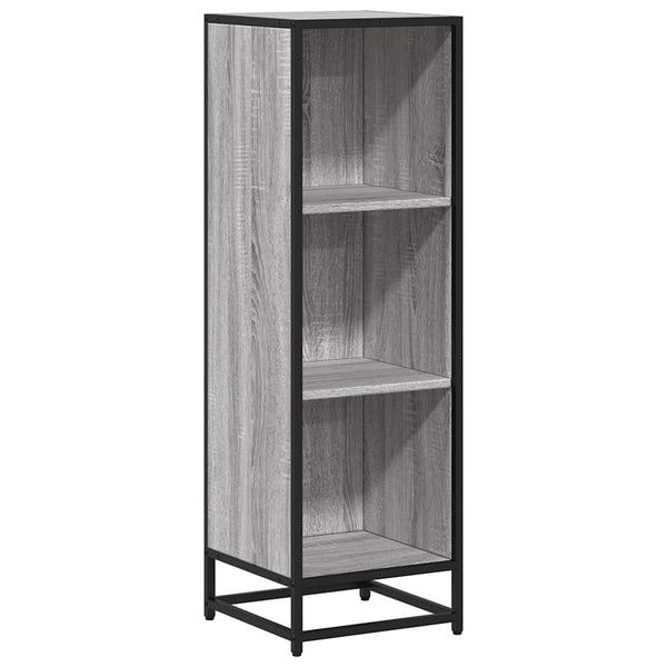 Graues Bücherregal Romilia 33,5x33x107,5cm (Holzwerkstoff)