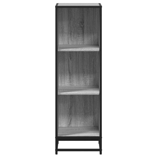 Graues Bücherregal Romilia 33,5x33x107,5cm (Holzwerkstoff)