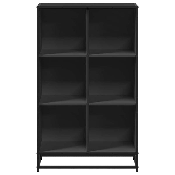 Schwarzer Bücherschrank Romilia 65,5x33x107,5cm (Holzwerkstoff)