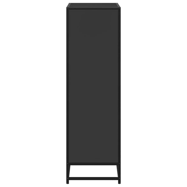 Schwarzer Bücherschrank Romilia 65,5x33x107,5cm (Holzwerkstoff)